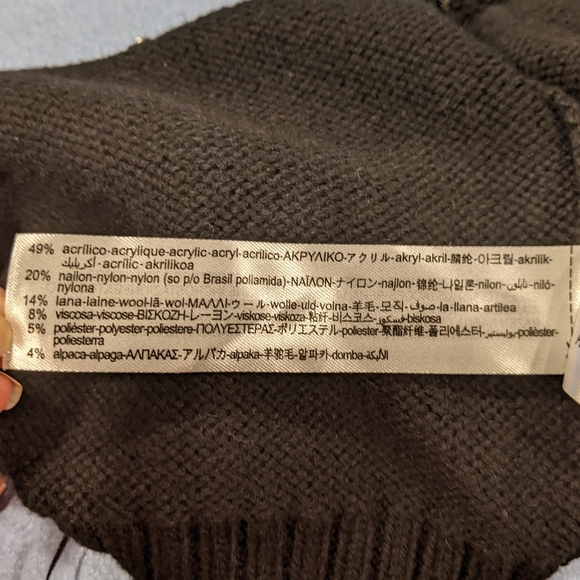 Zara Limited Edition A/W Collection Wool Alpaca Blend Bustier Tank w Chains S - Picture 9 of 9